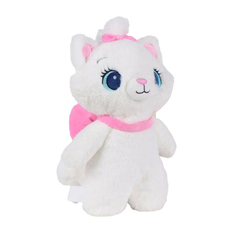 Disney Marie White Λούτρινο Παιδικό Σακίδιο Πλάτης 17×30×11 cm 5892967