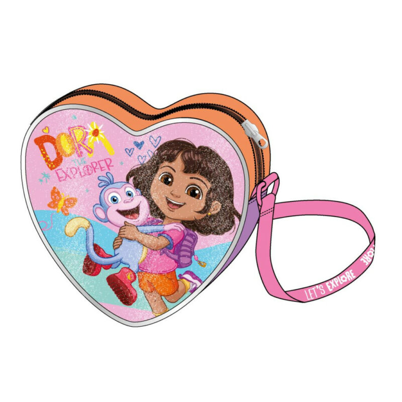 Dora the Explorer Let’s Go Glitter Παιδικό Τσαντάκι Ώμου και Χιαστί 15×14×4 cm 5892242