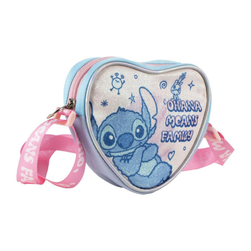 Disney Lilo & Stitch Ohana Glitter Παιδικό Τσαντάκι Ώμου και Χιαστί 15×14×4 cm 5892232