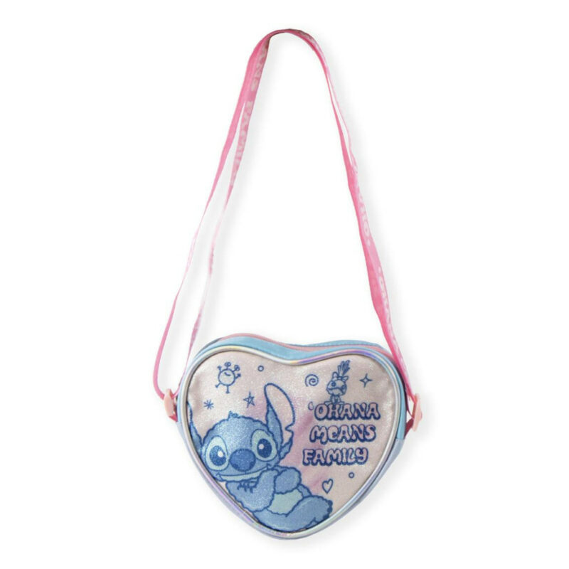 Disney Lilo & Stitch Ohana Glitter Παιδικό Τσαντάκι Ώμου και Χιαστί 15×14×4 cm 5892235