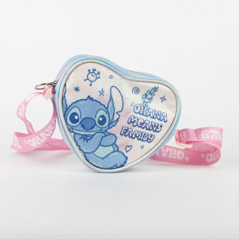Disney Lilo & Stitch Ohana Glitter Παιδικό Τσαντάκι Ώμου και Χιαστί 15×14×4 cm 5892237