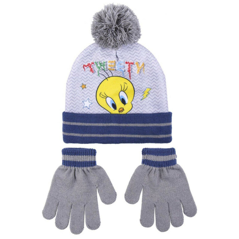 The Looney Tunes Tweety παιδικό σετ σκουφάκι και γάντια 5880070
