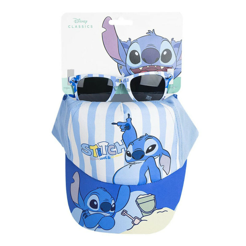 Disney Lilo and Stitch Παιδικό Σετ με Γυαλιά Ηλίου και Καπέλο Τζόκεϊ 53 cm 5881546