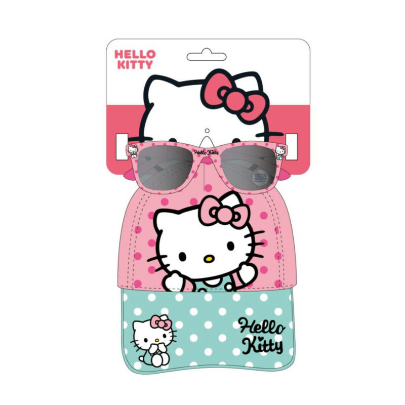Hello Kitty Παιδικό Σετ με Γυαλιά Ηλίου και Καπέλο Τζόκεϊ 53 cm 5886544