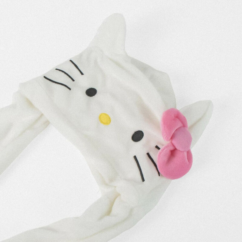 Hello Kitty λευκό παιδικό σκουφάκι με κινούμενα αυτιά 5900202