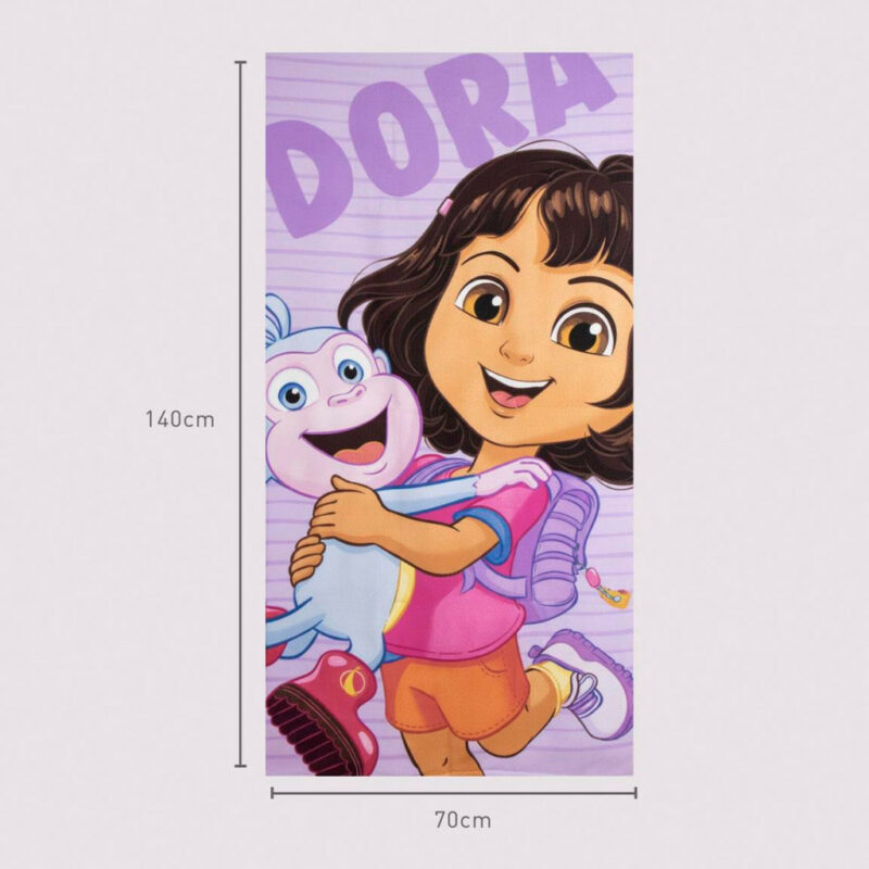 Dora the Explorer Happy Πετσέτα Μπάνιου & Θαλάσσης (Fast Dry) 100% microfiber 70×140 cm 5893177
