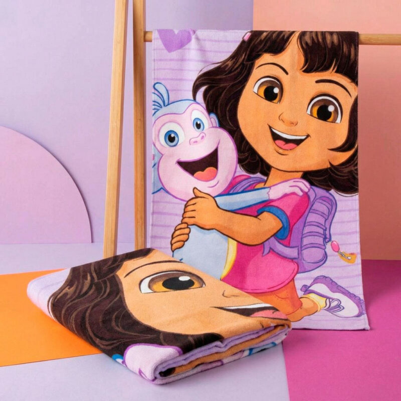 Dora the Explorer Happy Πετσέτα Μπάνιου & Θαλάσσης (Fast Dry) 100% microfiber 70×140 cm 5893178