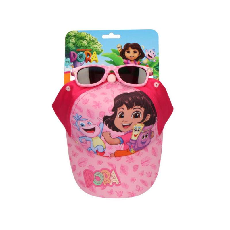Dora the Explorer Pink Παιδικό Σετ με Γυαλιά Ηλίου και Καπέλο Τζόκεϊ 53 cm 5892059