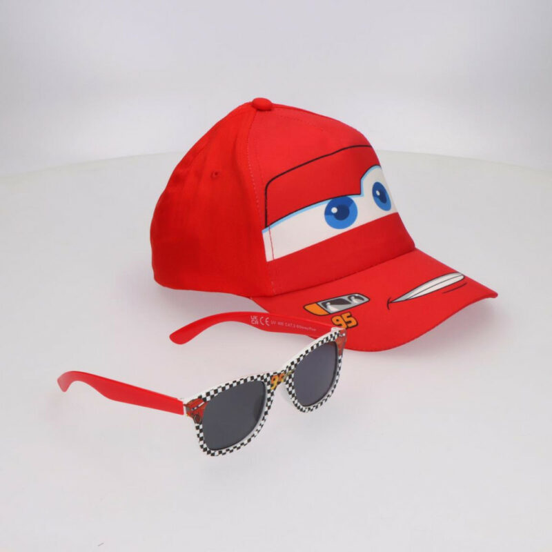 Disney Cars Red Smile Παιδικό Σετ με Γυαλιά Ηλίου και Καπέλο Τζόκεϊ 53 cm 5904628