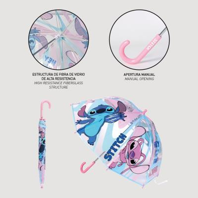 Disney Lilo & Stitch Angel Παιδική Διάφανη Ομπρέλα Διαμέτρου 71 cm 5895812