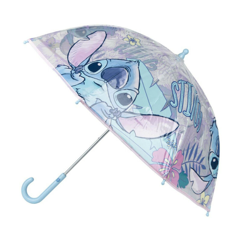 Disney Lilo & Stitch Ιβίσκος Παιδική Διάφανη Ομπρέλα Διαμέτρου 71 cm 5895821