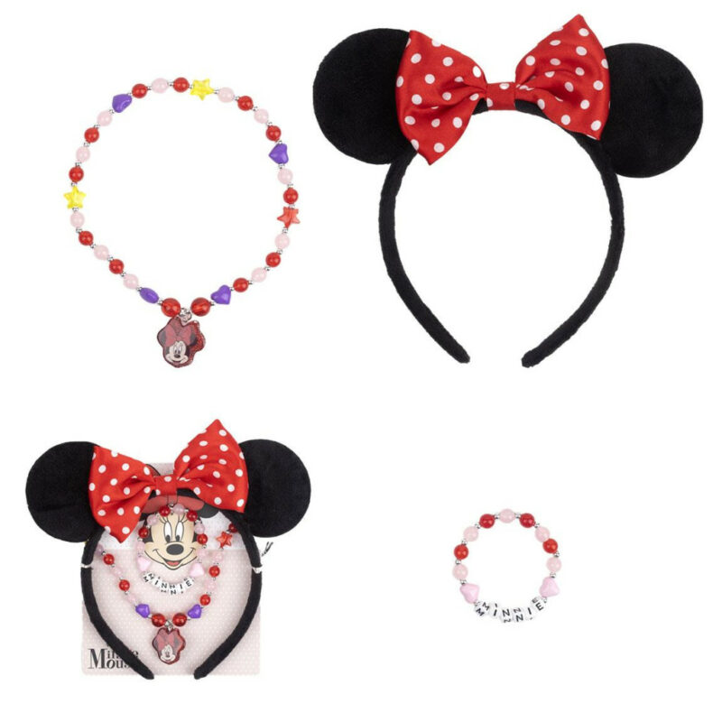 Disney Minnie Charm σετ κολιέ και αξεσουάρ μαλλιών 5892773