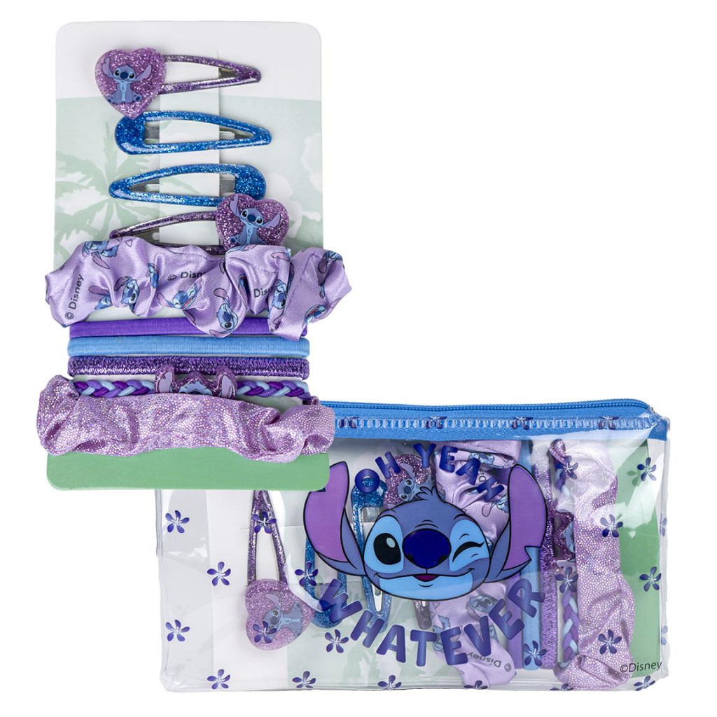 Disney Lilo & Stitch Σετ Κλιπ και Λαστιχάκια Μαλλιών με Θήκη