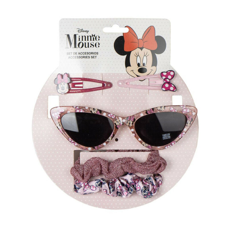 Disney Minnie Γκλίτερ Γυαλιά ηλίου με UV 400 προστασία και σετ αξεσουάρ μαλλιών 5892667