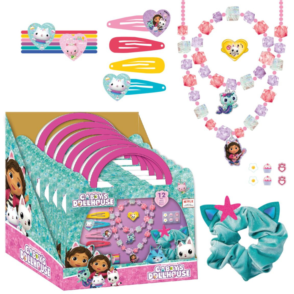 Gabby's Dollhouse Team Παιδικό Σετ Αξεσουάρ Μαλλιών & Κοσμημάτων 15 Τεμαχίων