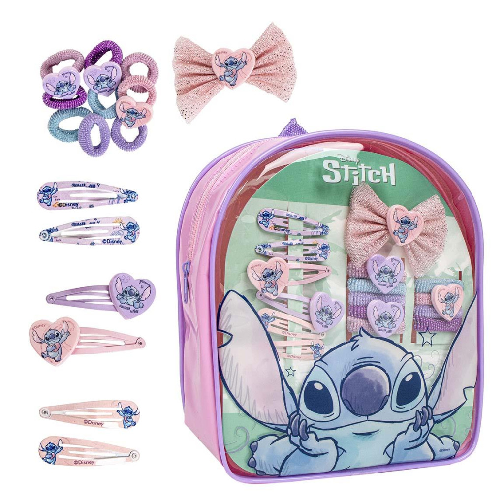 Disney Lilo and Stitch Alien Love σετ αξεσουάρ μαλλιών σε τσάντα
