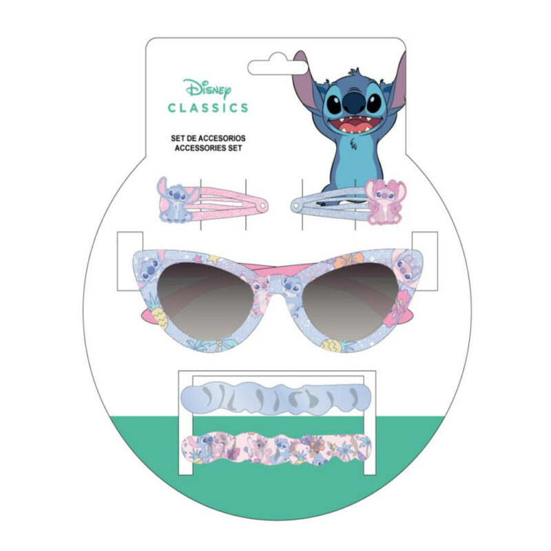 Disney Lilo and Stitch Γυαλιά ηλίου με UV 400 προστασία και σετ αξεσουάρ μαλλιών 5892643