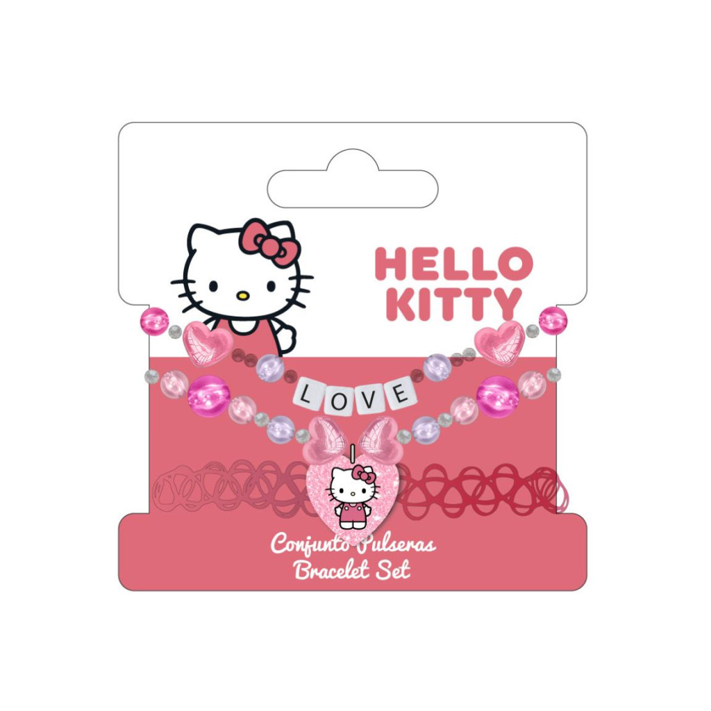 Hello Kitty Love Σετ Βραχιόλι 3 τεμάχια