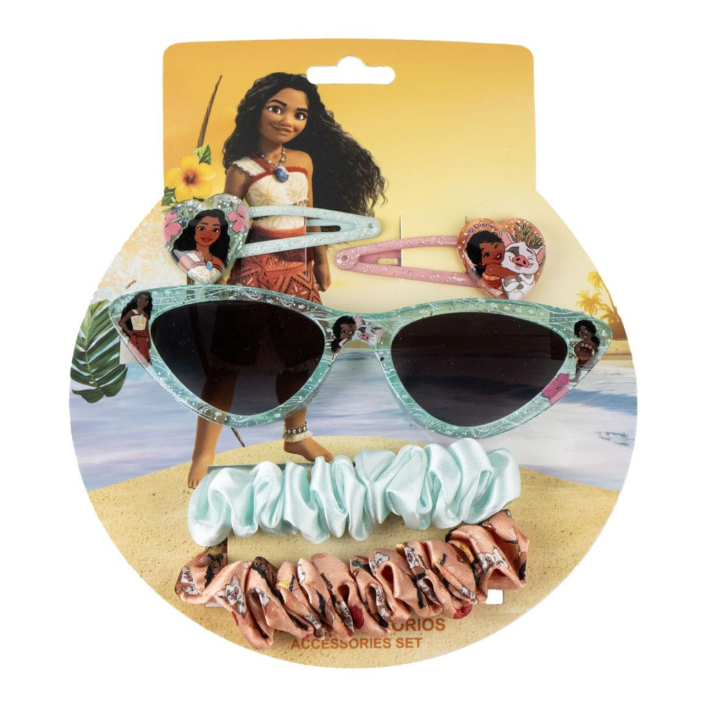 Disney Vaiana Big Sis Παιδικό Σετ Γυαλιά Ηλίου UV 400 με Αξεσουάρ Μαλλιών