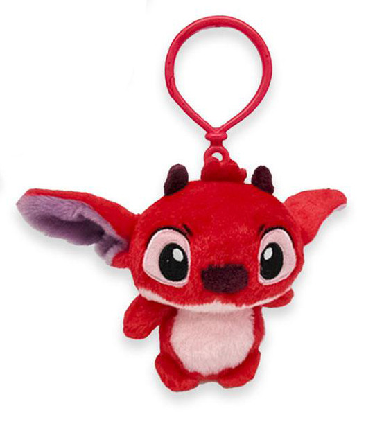 Disney Lilo & Stitch Ροζ Κόκκινο 3D Λούτρινο Μπρελόκ Διακοσμητικό Τσάντας 12 cm 5886722