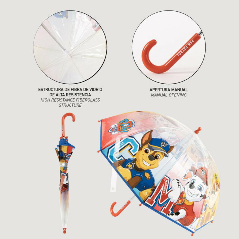 Paw Patrol Φίλοι Παιδική Διάφανη Ομπρέλα Διαμέτρου 71 cm 5904523