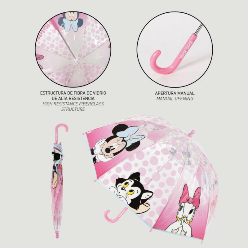 Disney Minnie Φίλοι για Πάντα Παιδική Διάφανη Ομπρέλα Διαμέτρου 71 cm 5905230