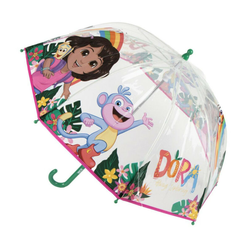 Dora the Explorer Ζούγκλα Παιδική Διάφανη Ομπρέλα Διαμέτρου 71 cm 5904486
