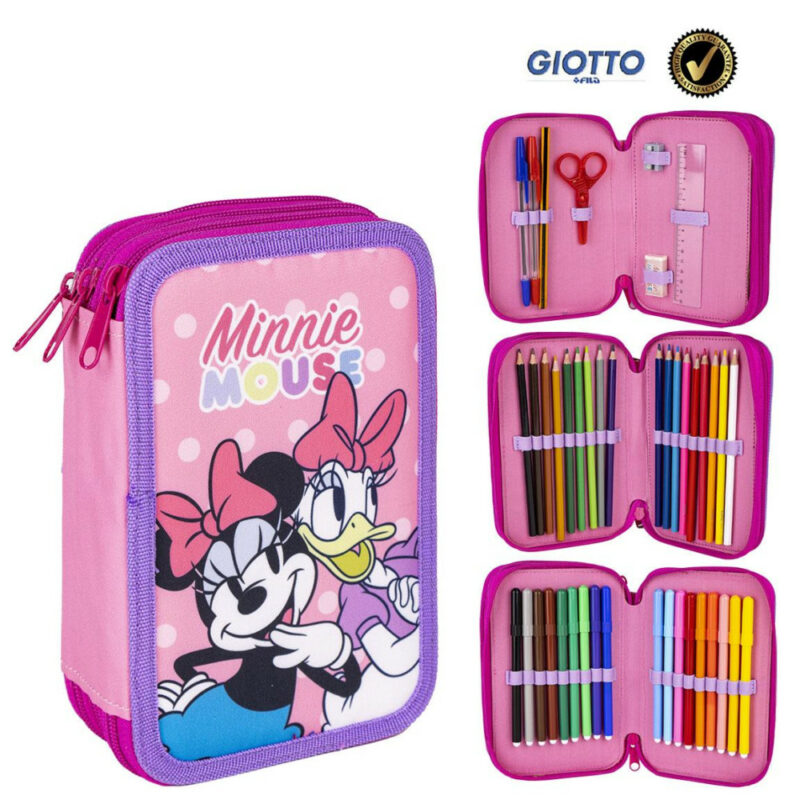 Disney Minnie Daisy Giotto Γεμάτη Τριώροφη Κασετίνα 43 Τεμαχίων Giotto 13×20×7 cm 5872244