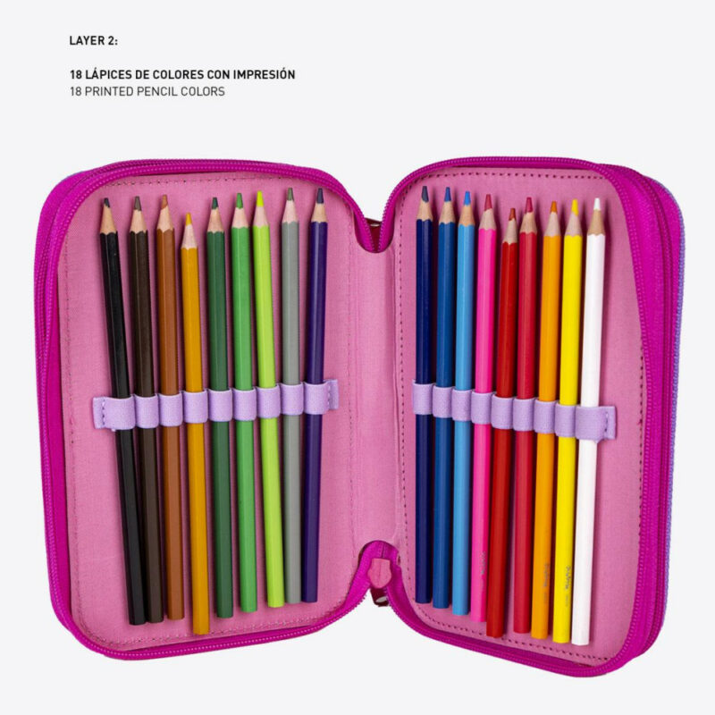 Disney Minnie Daisy Giotto Γεμάτη Τριώροφη Κασετίνα 43 Τεμαχίων Giotto 13×20×7 cm 5872248