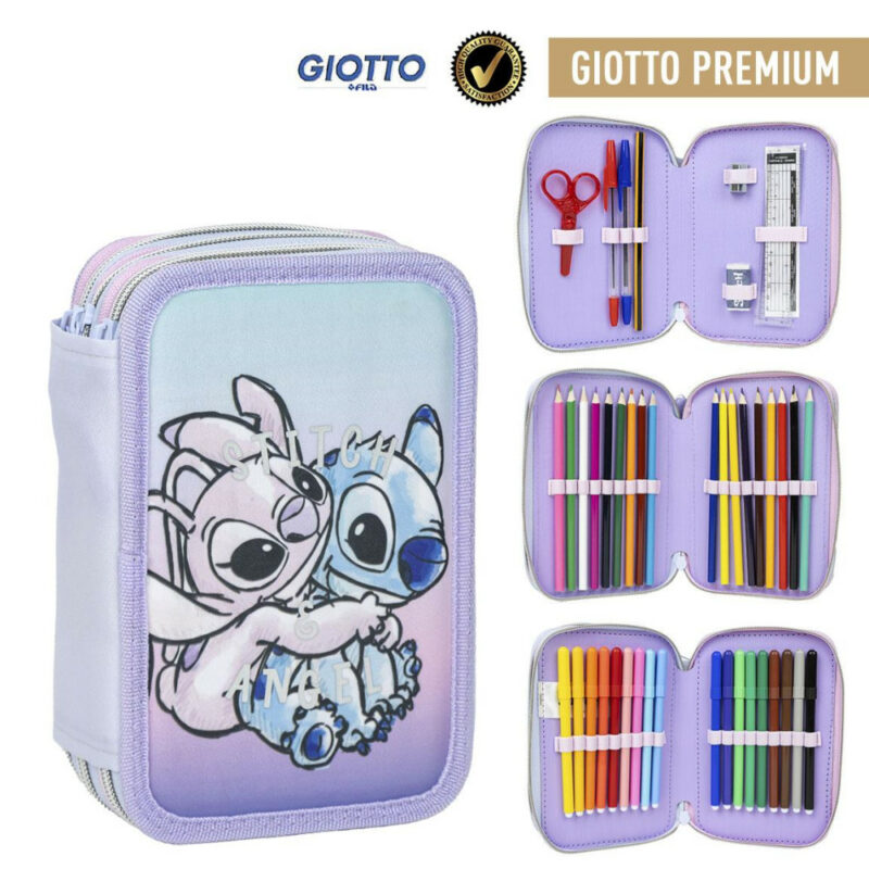 Disney Lilo & Stitch Angel Γεμάτη Τριώροφη Κασετίνα 43 Τεμαχίων Giotto 12 5895643