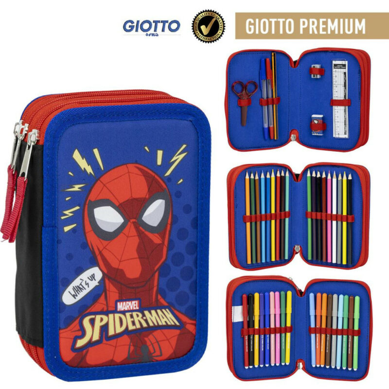 Spiderman What’s Up Γεμάτη Τριώροφη Κασετίνα 44 Τεμαχίων Giotto 13×20×7 cm 5895723