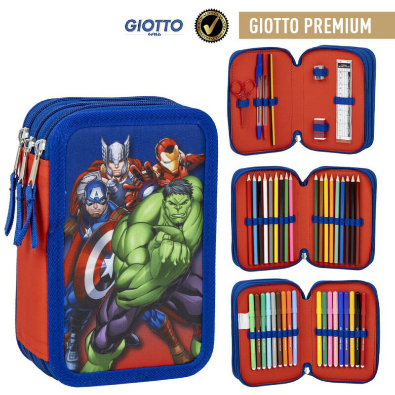 Avengers Team Γεμάτη Τριώροφη Κασετίνα 44 Τεμαχίων Giotto 13×20×7 cm 5853480