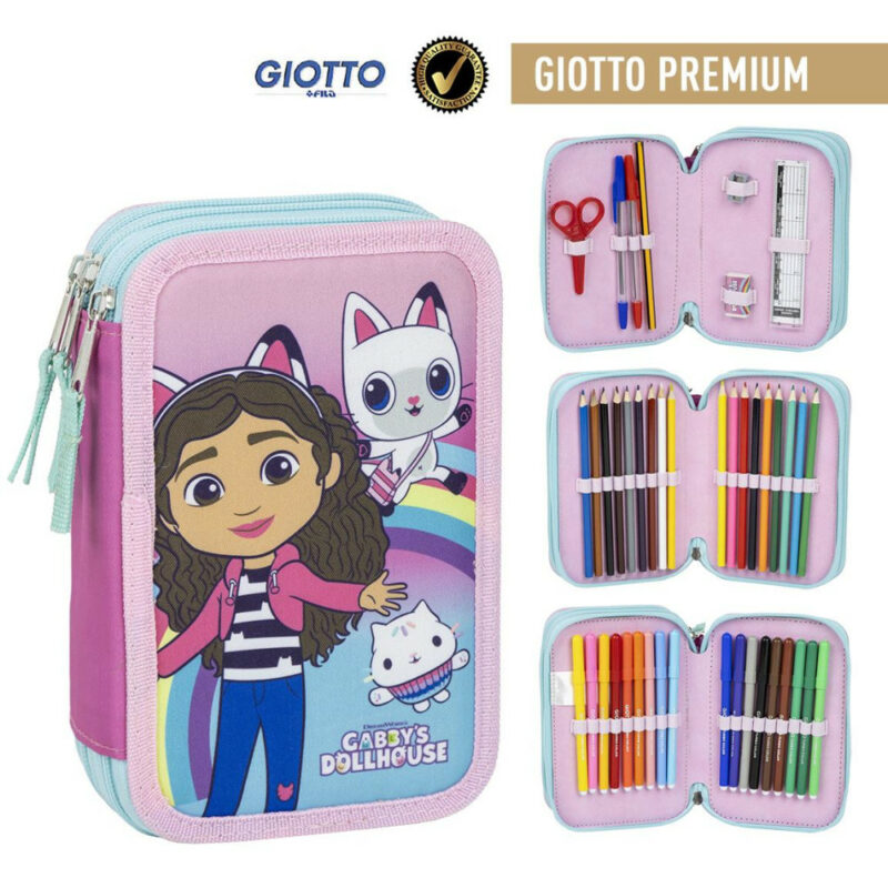 Gabby’s Dollhouse Rainbow Γεμάτη Τριώροφη Κασετίνα 43 Τεμαχίων Giotto 13×20×7 cm 5895682