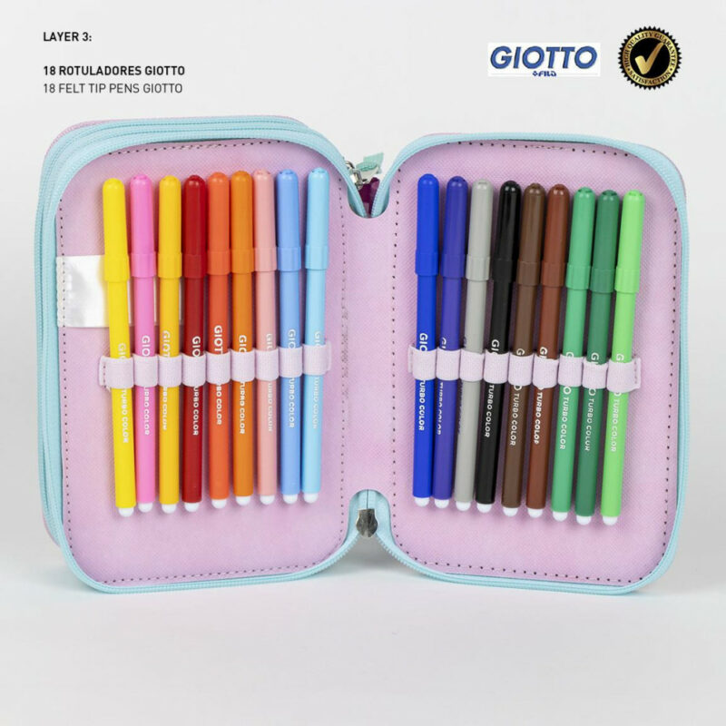 Gabby’s Dollhouse Rainbow Γεμάτη Τριώροφη Κασετίνα 43 Τεμαχίων Giotto 13×20×7 cm 5895685