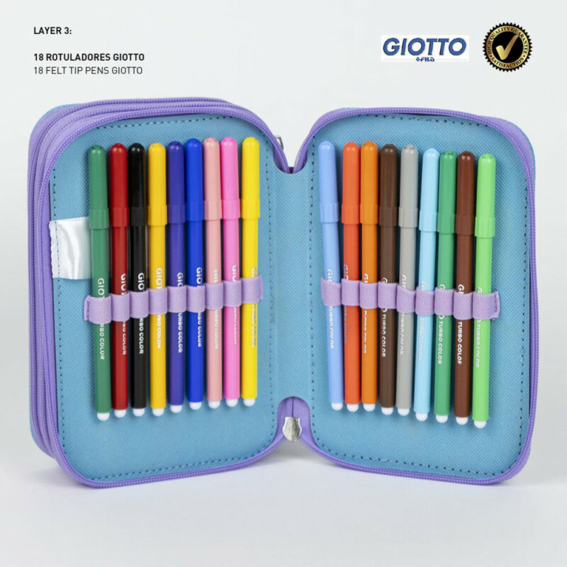 Disney Frozen Sisters filled 3-tier Giotto Γεμάτη Τριώροφη Κασετίνα 43 Τεμαχίων Giotto 13×20×7 cm 5895633