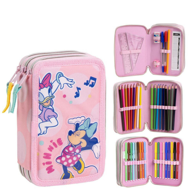 Disney Minnie Music Γεμάτη Τριώροφη Κασετίνα 43 Τεμαχίων Giotto 12 5883136