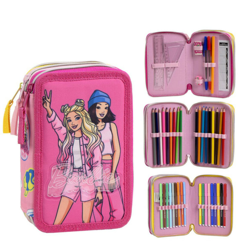 Barbie Bestie Vibes Γεμάτη Τριώροφη Κασετίνα 43 Τεμαχίων Giotto 12 5883098