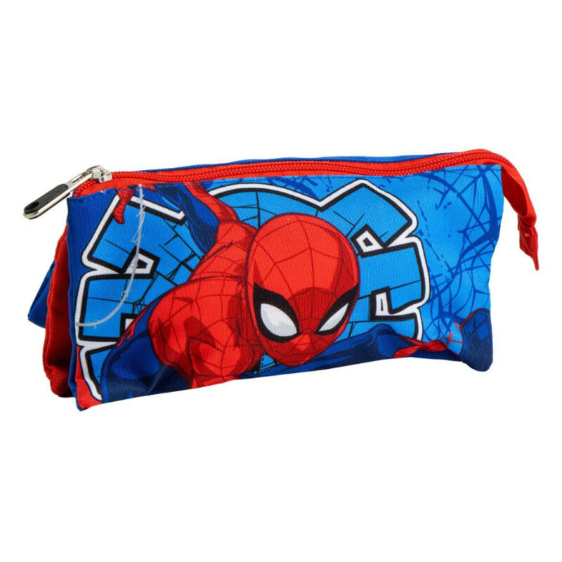 Superman Comic Spiderman Action Παιδική Κασετίνα με 3 Θήκες 23×12 cm 5893024