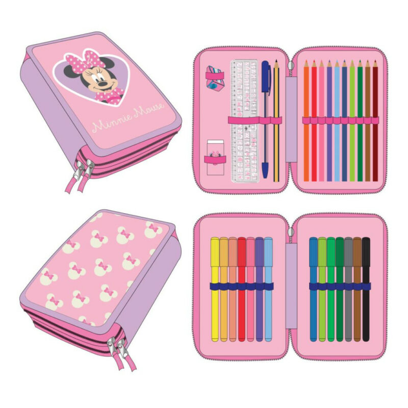 Disney Minnie Heart Γεμάτη Διώροφη Κασετίνα 29 Τεμαχίων 12 5883134