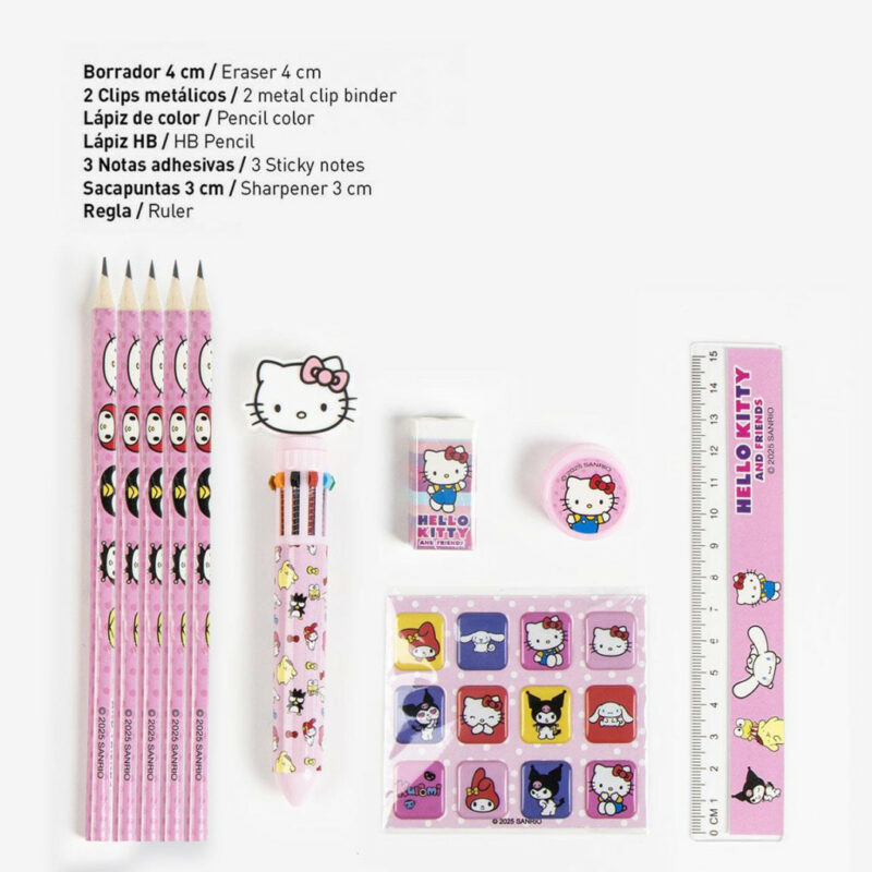 Hello Kitty Friends Pink Σετ Σχολικών Ειδών 22×14 cm 5884436