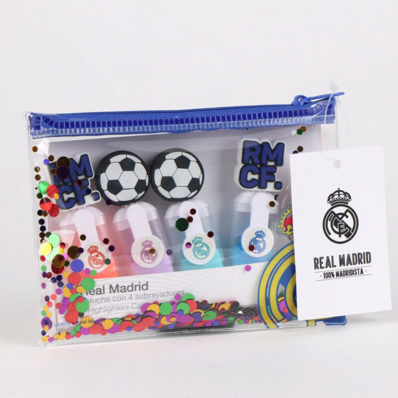 Real Madrid Ball Mini Σετ Υπογραμμιστών 4 Τεμαχίων 12×8 cm 5904589