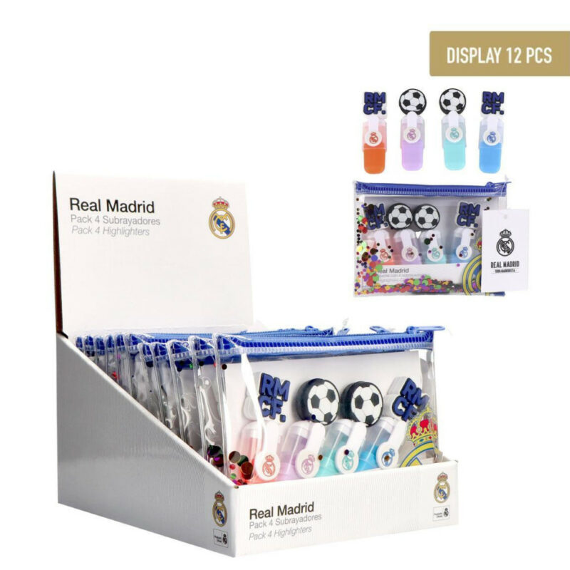 Real Madrid Ball Mini Σετ Υπογραμμιστών 4 Τεμαχίων 12×8 cm 5904594
