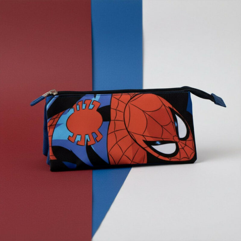 Superman Attack Spiderman Παιδική Κασετίνα με 3 Θήκες 23×12 cm 5899913