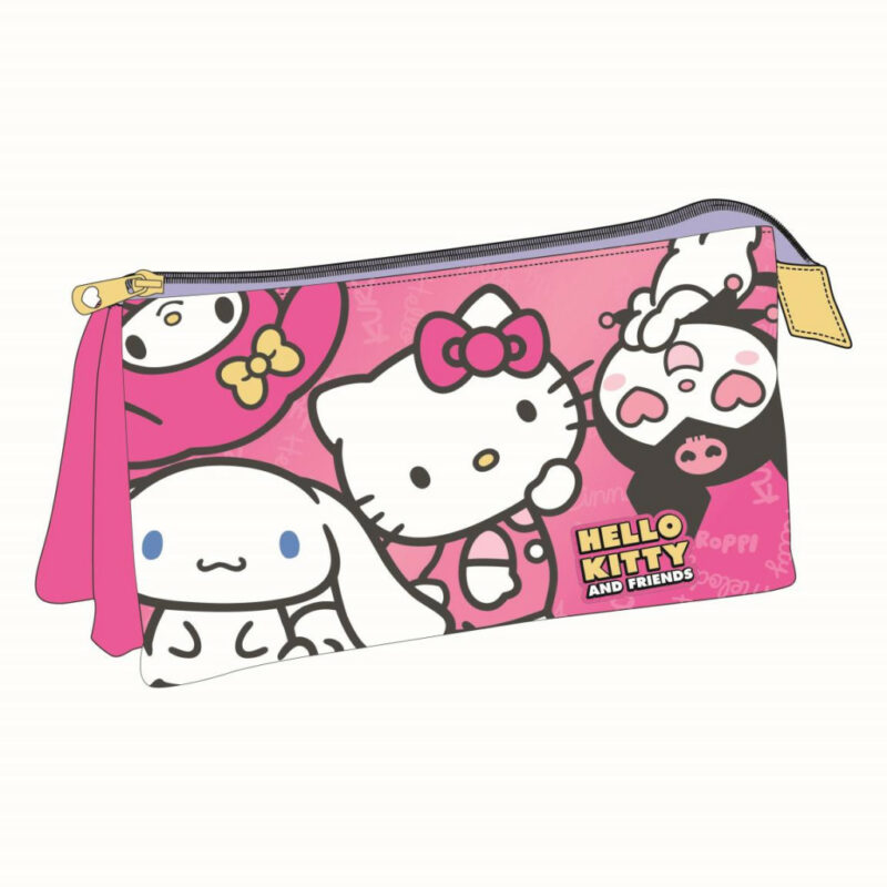 Hello Kitty Kawaii Cuties Παιδική Κασετίνα με 3 Θήκες 23×12 cm 5899885