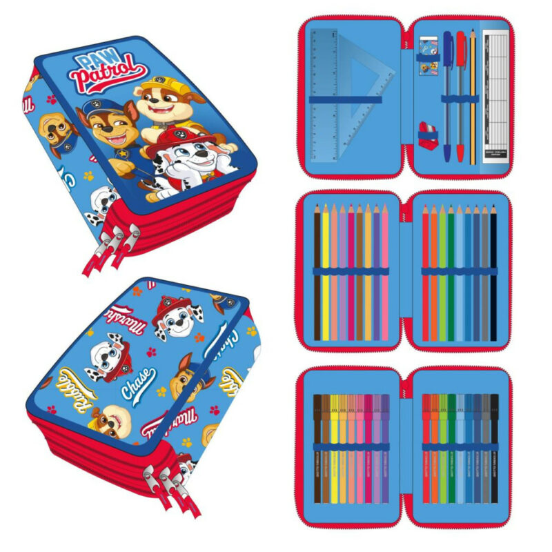Paw Patrol Rescue Crew Γεμάτη Τριώροφη Κασετίνα 44 Τεμαχίων Giotto 13×20×7 cm 5899904