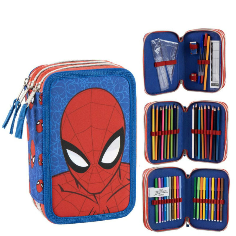 Spiderman Focusing filled 3-tier Giotto Γεμάτη Τριώροφη Κασετίνα 46 Τεμαχίων Giotto 13×20×7 cm 5899922