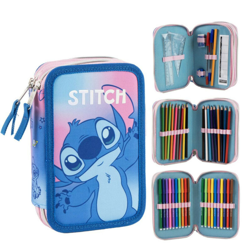 Disney Lilo & Stitch Galaxy Γεμάτη Τριώροφη Κασετίνα 46 Τεμαχίων Giotto 13×20×7 cm 5899877