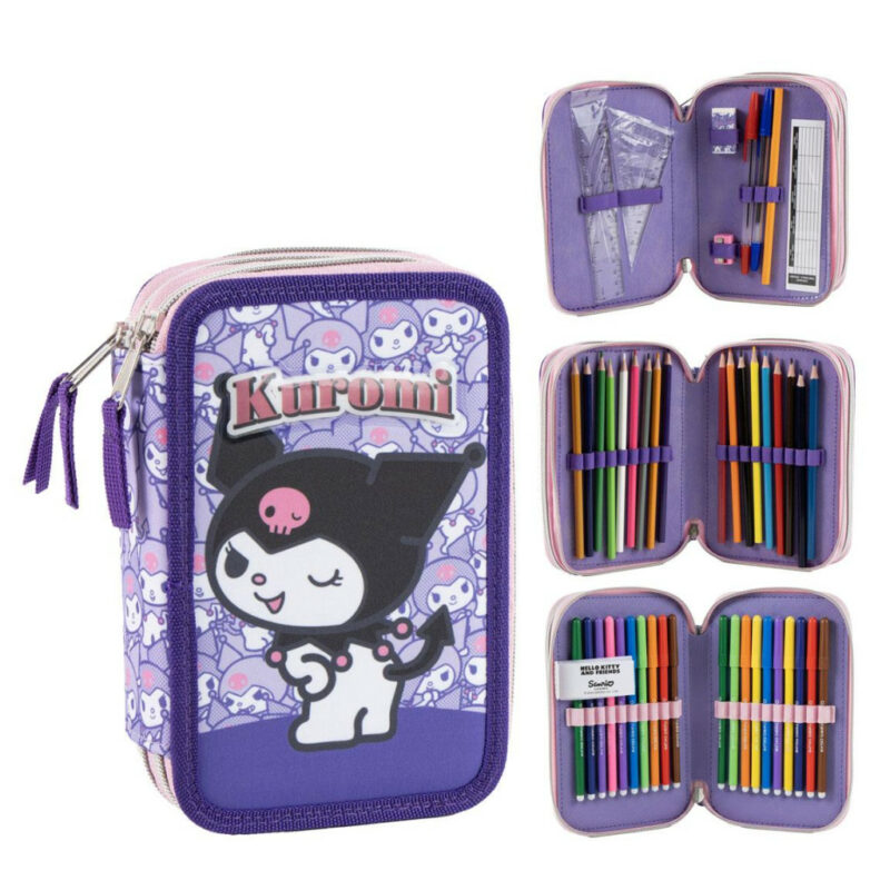 Hello Kitty Little Rebel Γεμάτη Τριώροφη Κασετίνα 46 Τεμαχίων Giotto 13×20×7 cm 5899894
