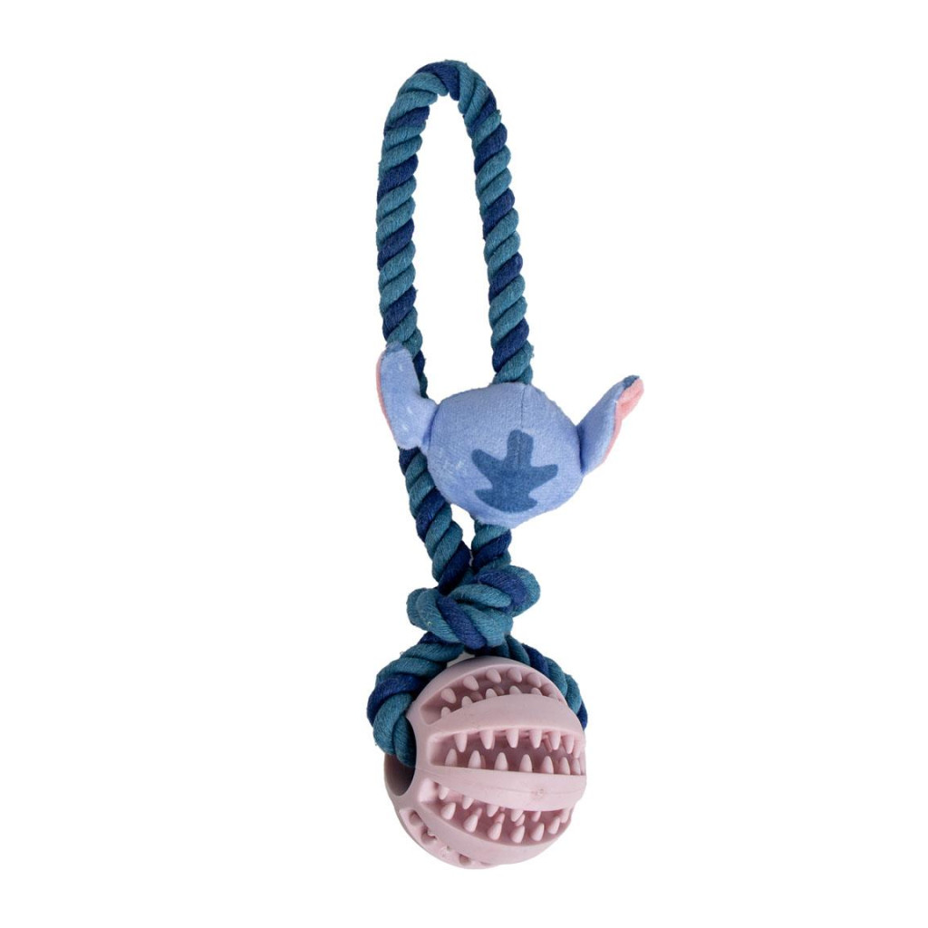 Disney Lilo and Stitch Alien Παιχνίδι Σκύλου με Σχοινί και Μπάλα TPR 24 εκ