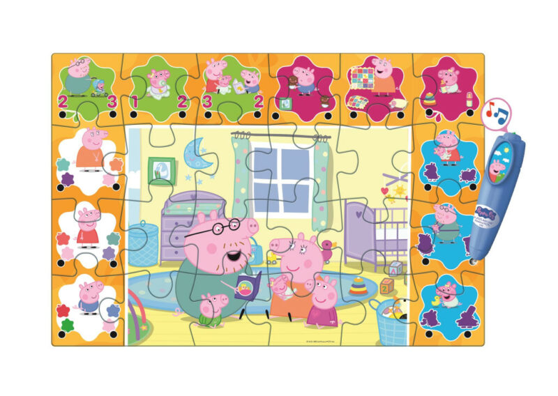 Peppa Pig Reading Διαδραστικό Puzzle 24 Τεμαχίων Clementoni 5886135